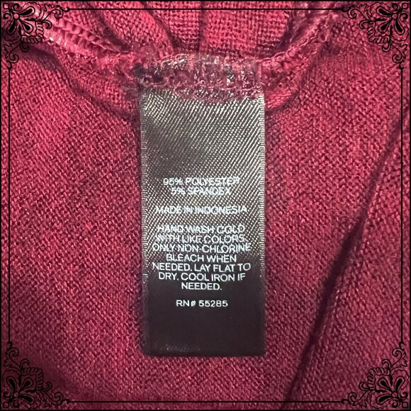 EXPRESS Heather Burgundy Bodycon Ruched Fringe V-Neck Dress - Size M - Picture 10 of 11